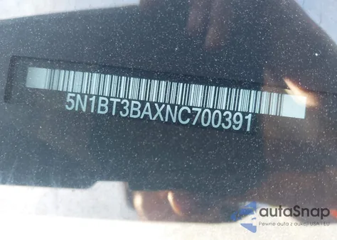 2022 Nissan Rogue Sv Fwd z USA, uszkodzony, nr VIN 5N1BT3BAXNC700391